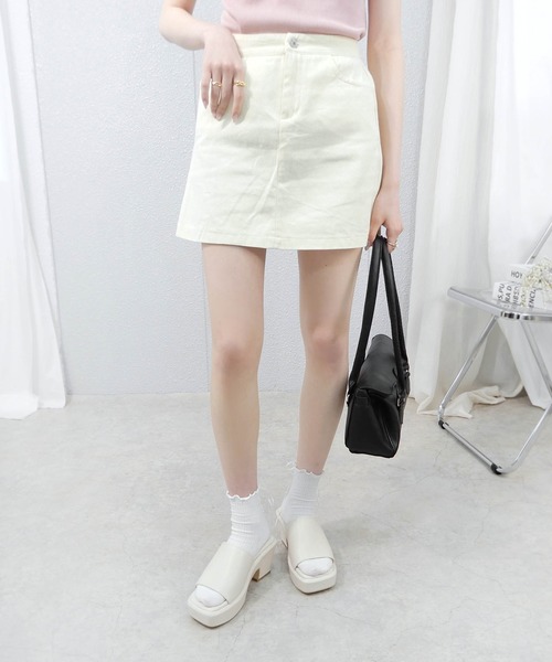 minia(ミニア)の「編み上げリボンソックス(ソックス/靴下・レディース・ベージュ/ブラック/ホワイト・FREE)」の21枚目の写真