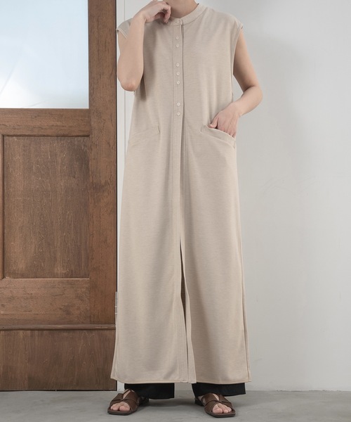 lawgy（ラウジー）の「neck 2way hem piping vest / ネック2wayヘムパイピングベスト（ベスト・レディース・ベージュ/モカ・FREE）」の12枚目の写真