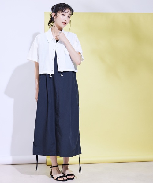 Jayro（ジャイロ）の「ナイロン半袖ショートシャツ（シャツ/ブラウス・レディース・ホワイト系その他/ブラック/イエロー/ブルー・M）」の9枚目の写真