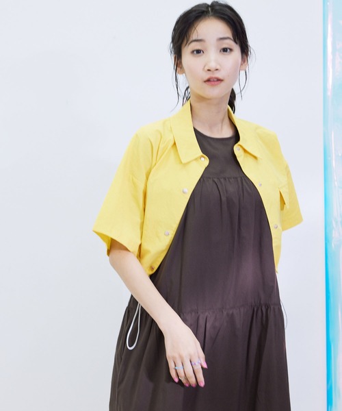 Jayro（ジャイロ）の「ナイロン半袖ショートシャツ（シャツ/ブラウス・レディース・ホワイト系その他/ブラック/イエロー/ブルー・M）」の16枚目の写真