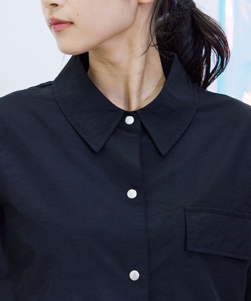 Jayro（ジャイロ）の「ナイロン半袖ショートシャツ（シャツ/ブラウス・レディース・ホワイト系その他/ブラック/イエロー/ブルー・M）」の22枚目の写真