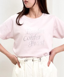 ラインストーンロゴTシャツ
