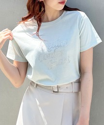 ラインストーンロゴTシャツ