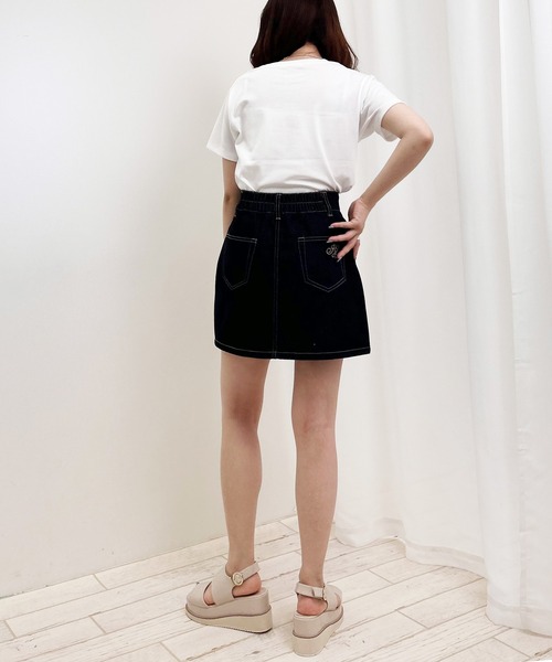 INGNI(イング)の「ラインストーンロゴTシャツ(Tシャツ/カットソー・レディース・オフホワイト/ブラック/ライトピンク/ミント・M)」の12枚目の写真