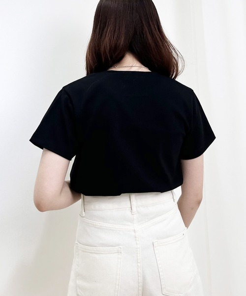 INGNI(イング)の「ラインストーンロゴTシャツ(Tシャツ/カットソー・レディース・オフホワイト/ブラック/ライトピンク/ミント・M)」の15枚目の写真