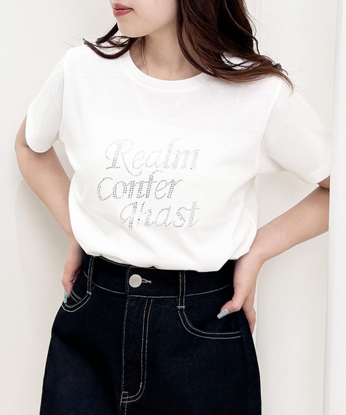 セール】ラインストーンロゴTシャツ（Tシャツ/カットソー
