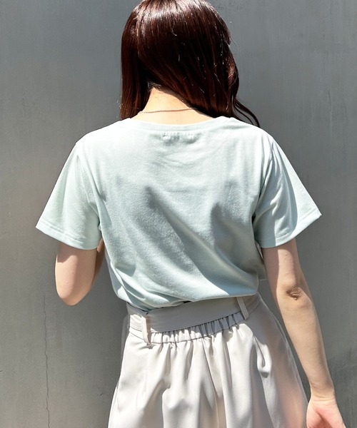 HERNO ラインストーンロゴ入りTシャツ★関税/送料込 セール】ロゴラインストーン Tシャツ（Tシャツ/カットソー