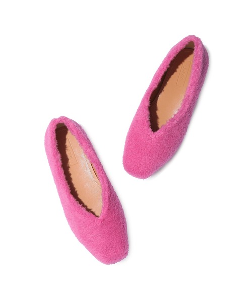 Juze（ジュゼ）の「ボアフラットパンプス（バレエシューズ・レディース・ブラック/ピンク/ベージュ系その他2・23.0cm/23.5cm/24.0cm）」の11枚目の写真