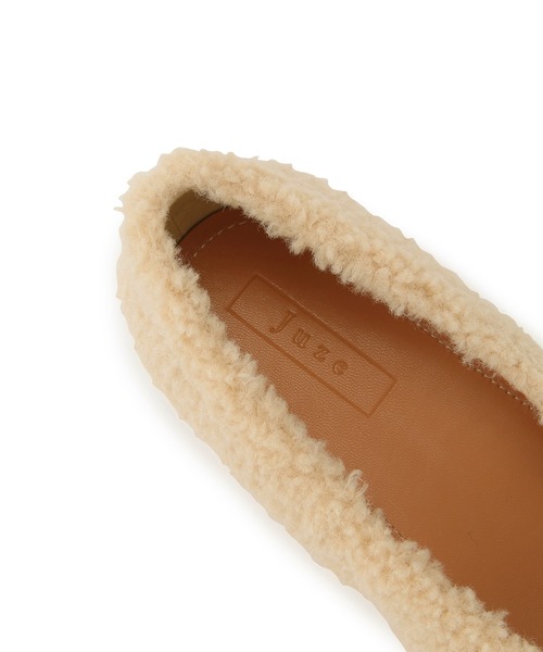 Juze（ジュゼ）の「ボアフラットパンプス（バレエシューズ・レディース・ブラック/ピンク/ベージュ系その他2・23.0cm/23.5cm/24.0cm）」の17枚目の写真