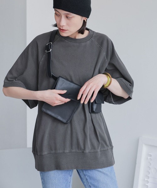 LOWRYS FARM(ローリーズファーム)の「ピグメントBIGプルオーバー 970322(Tシャツ/カットソー・レディース・パープル/アイボリー/グレー/チャコールグレー・FREE)」の11枚目の写真