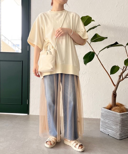 LOWRYS FARM(ローリーズファーム)の「ピグメントBIGプルオーバー 970322(Tシャツ/カットソー・レディース・パープル/アイボリー/グレー/チャコールグレー・FREE)」の14枚目の写真