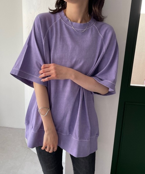 LOWRYS FARM(ローリーズファーム)の「ピグメントBIGプルオーバー 970322(Tシャツ/カットソー・レディース・パープル/アイボリー/グレー/チャコールグレー・FREE)」の16枚目の写真