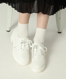 【らくちん履き心地】厚底レースアップパンプス
