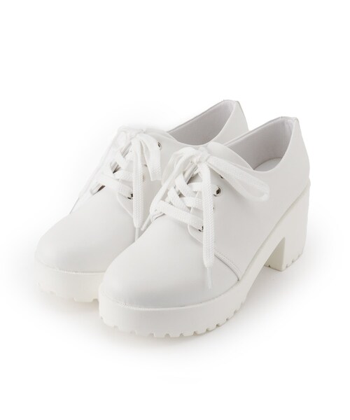 cs T&P（シーエスティーアンドピー）の「【らくちん履き心地】厚底レースアップパンプス（パンプス・レディース・ブラック/ホワイト/ブラック系/ブルー系その他2/ワイン系/ブラック系2・L/S/M/LL）」の7枚目の写真