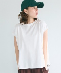 フレンチスリーブテールカットTシャツ