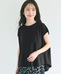 フレンチスリーブテールカットTシャツ