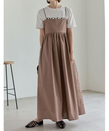 Re:EDIT | [低身長/高身長サイズ有]コットンリネンベアキャミワンピース(ワンピース)