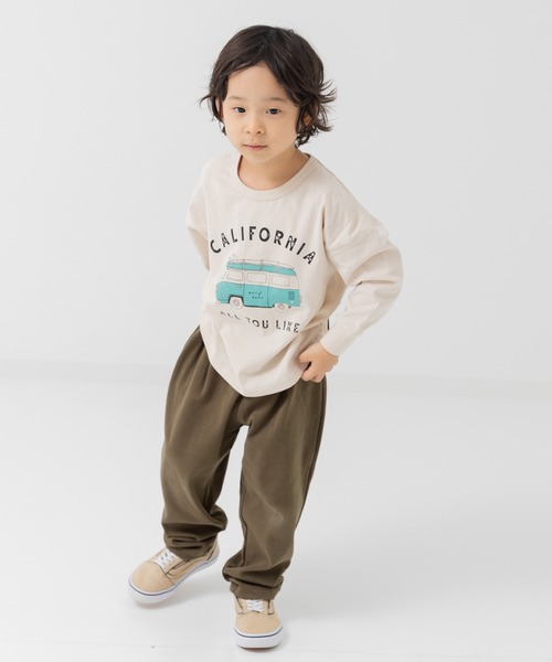 chil2（チルツー）の「ワイドシルエット ストレッチパンツ（その他パンツ・キッズ・グレー/ライトブルー/ネイビー/ベージュ/カーキ/ブルー/ブラック/ミント/マスタード/ホワイト/ワインレッド・110cm/130cm/150cm/80ｃｍ/100cm/90cm/140cm/120cm）」の22枚目の写真