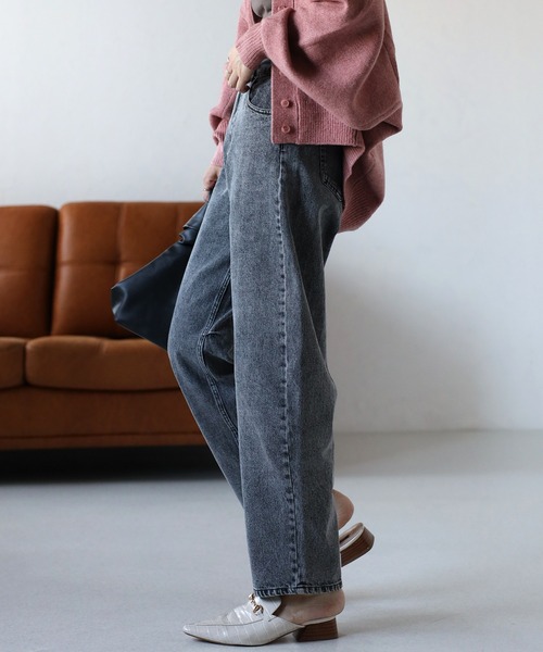 ap retro（アプレトロ）の「【選べるデザイン】バレルデニムパンツ/カーブデニムパンツ（デニムパンツ・レディース・ブルー/ネイビー/ブラック/オフホワイト/インディゴブルー・FREE）」の14枚目の写真