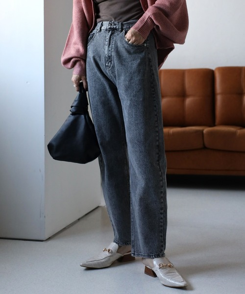 ap retro（アプレトロ）の「【選べるデザイン】バレルデニムパンツ/カーブデニムパンツ（デニムパンツ・レディース・ブルー/ネイビー/ブラック/オフホワイト/インディゴブルー・FREE）」の12枚目の写真