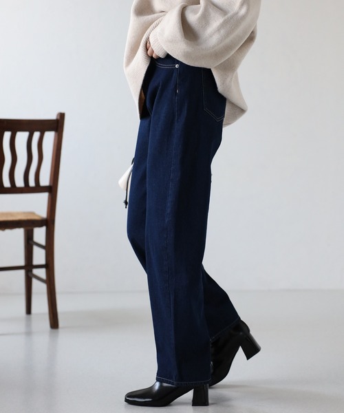 ap retro（アプレトロ）の「【選べるデザイン】バレルデニムパンツ/カーブデニムパンツ（デニムパンツ・レディース・ブルー/ネイビー/ブラック/オフホワイト/インディゴブルー・FREE）」の19枚目の写真