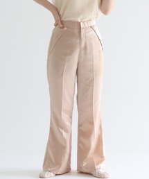 gloss satin flare pants