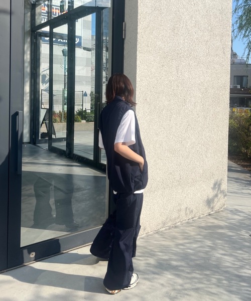 shesame(シーセム)の「膝タック入りナイロンパンツ(その他パンツ・レディース・ブラック/グレー/ネイビー・MEDIUM/LARGE)」の7枚目の写真