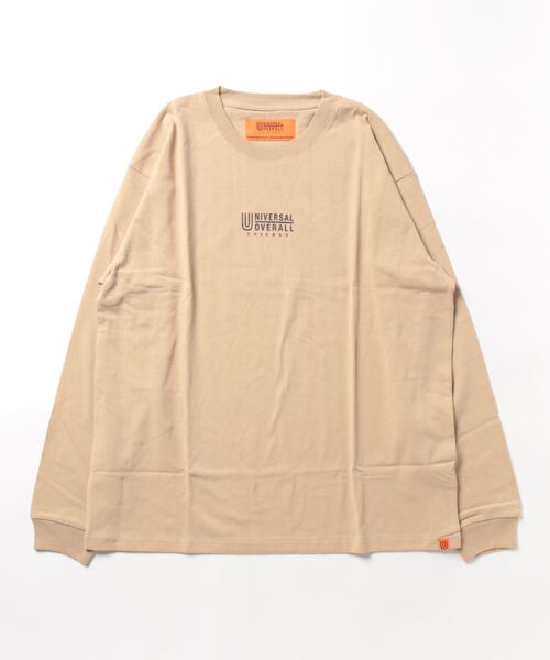 UNIVERSAL OVERALL（ユニバーサルオーバーオール）の「/UNIVERSAL OVERALL/LOGO LONG SLEEVE（Tシャツ/カットソー・メンズ・ダークグリーン/ベージュ/ネイビー/マルーン/ホワイト/ブラック・MEDIUM/LARGE/X-LARGE）」の4枚目の写真