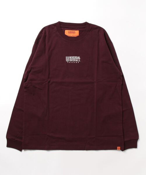 UNIVERSAL OVERALL（ユニバーサルオーバーオール）の「/UNIVERSAL OVERALL/LOGO LONG SLEEVE（Tシャツ/カットソー・メンズ・ダークグリーン/ベージュ/ネイビー/マルーン/ホワイト/ブラック・MEDIUM/LARGE/X-LARGE）」の6枚目の写真
