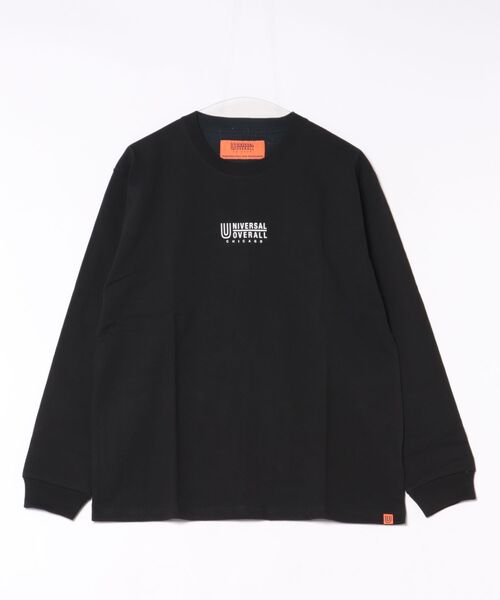 UNIVERSAL OVERALL（ユニバーサルオーバーオール）の「/UNIVERSAL OVERALL/LOGO LONG SLEEVE（Tシャツ/カットソー・メンズ・ダークグリーン/ベージュ/ネイビー/マルーン/ホワイト/ブラック・MEDIUM/LARGE/X-LARGE）」の3枚目の写真