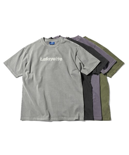 Lafayette（ラファイエット）の「LFYT ラファイエット [Lafayette] - ピグメント ダイ ロゴ Tシャツ 後染め [PIGMENT DYED LAFAYETTE LOGO TEE]（Tシャツ/カットソー・メンズ・ブラック/グレー/グリーン/パープル・XXL/L/XL/S/M）」の5枚目の写真