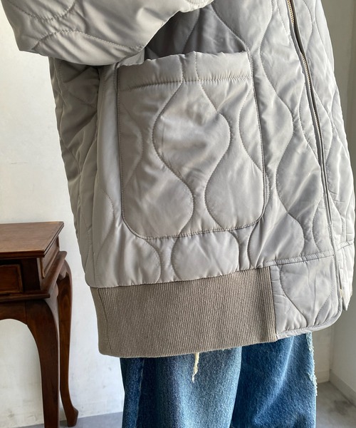 DouDou（ドゥドゥ）の「【一部WEB限定カラー】キルティングMA1（MA-1・レディース・グレー/ホワイト系その他/ブラック/カーキ・FREE）」の16枚目の写真