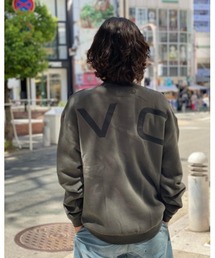 RVCA メンズ FAKE RVCA CR トレーナー【2023年秋冬モデル】/ルーカバックプリントスウェットトレーナー
