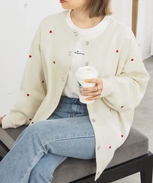tiptop | 【2WAY着用可能】ハート刺繍前後2wayカーディガン(カーディガン/ボレロ)