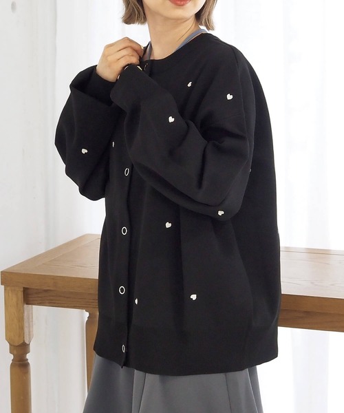 tiptop（ティップトップ）の「【2WAY着用可能】ハート刺繍前後2wayカーディガン（カーディガン/ボレロ・レディース・アイボリー/ブラック・FREE）」の22枚目の写真
