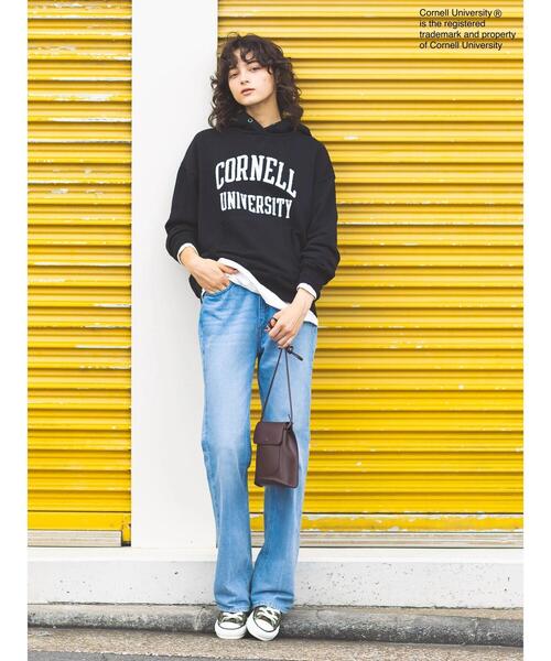 AMERICAN HOLIC(アメリカンホリック)の「Cornell University(R) スウェットパーカー(パーカー・レディース・ブラック・L/M)」の2枚目の写真