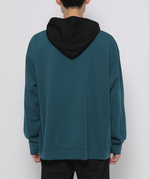 RAGEBLUE（レイジブルー）の「プチ刺繍/切り替えデザインルーズテックパーカー（パーカー・メンズ・グリーン/ブルー/グレー/ホワイト・MEDIUM/LARGE）」の12枚目の写真