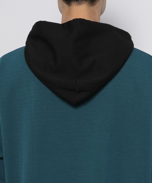 RAGEBLUE（レイジブルー）の「プチ刺繍/切り替えデザインルーズテックパーカー（パーカー・メンズ・グリーン/ブルー/グレー/ホワイト・MEDIUM/LARGE）」の13枚目の写真