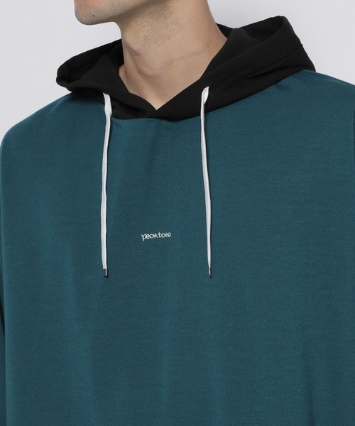 RAGEBLUE（レイジブルー）の「プチ刺繍/切り替えデザインルーズテックパーカー（パーカー・メンズ・グリーン/ブルー/グレー/ホワイト・MEDIUM/LARGE）」の14枚目の写真