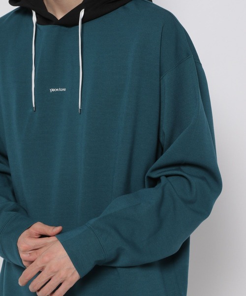 RAGEBLUE（レイジブルー）の「プチ刺繍/切り替えデザインルーズテックパーカー（パーカー・メンズ・グリーン/ブルー/グレー/ホワイト・MEDIUM/LARGE）」の16枚目の写真