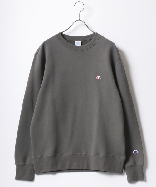 Champion(チャンピオン)の「Champion/チャンピオン 裏起毛 コットンUSA ワンポイントロゴ クルーネックスウェットトレーナー レディース メンズ(スウェット・メンズ・グレー/オートミール/ネイビー/ダークグリーン/ブラック/ダークグレー/オリーブ・XL/L/M)」の11枚目の写真
