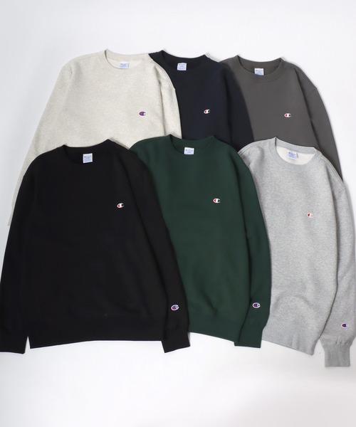Champion(チャンピオン)の「Champion/チャンピオン 裏起毛 コットンUSA ワンポイントロゴ クルーネックスウェットトレーナー レディース メンズ(スウェット・メンズ・グレー/オートミール/ネイビー/ダークグリーン/ブラック/ダークグレー/オリーブ・XL/L/M)」の20枚目の写真