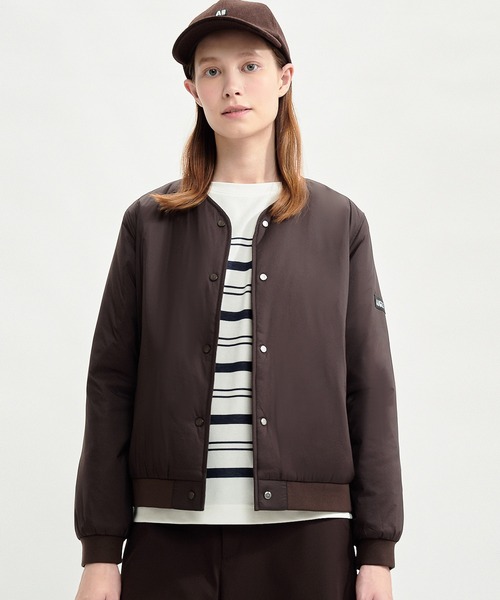 AIGLE(エーグル)の「DUPONT SORONA中綿 撥水 インサレーションVネックジャケット / ダウンジャケット / パファージャケット(ダウンジャケット/コート・レディース・モスグリーン/ネイビー/ブラウン・38/40/36)」の5枚目の写真