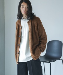 【WEB限定】モヘヤライク畦編みカーディガン