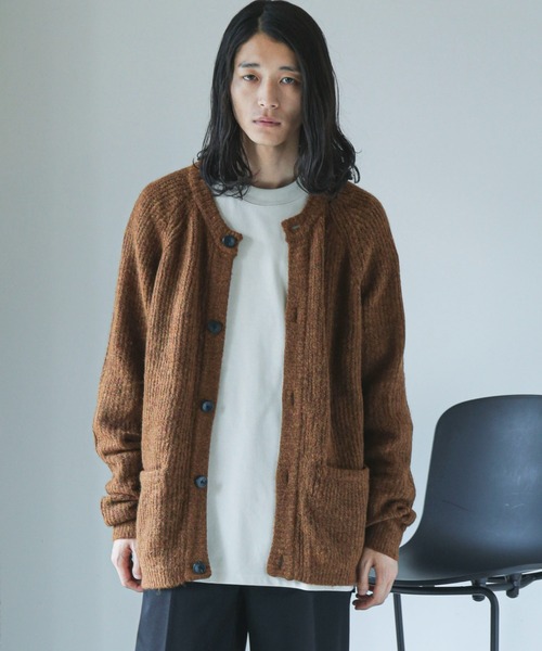 NANO universe（ナノユニバース）の「【WEB限定】モヘヤライク畦編みカーディガン（カーディガン/ボレロ・メンズ・ブラウン系その他3/ブラック/パープル系その他2/グレー・L/S/M）」の12枚目の写真