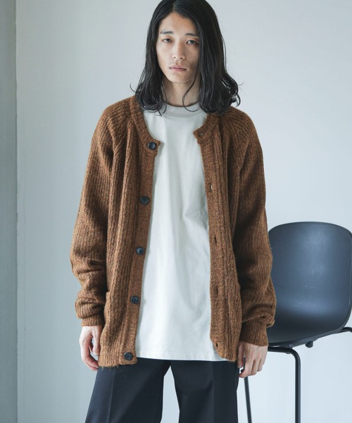 NANO universe（ナノユニバース）の「【WEB限定】モヘヤライク畦編みカーディガン（カーディガン/ボレロ・メンズ・ブラウン系その他3/ブラック/パープル系その他2/グレー・L/S/M）」の13枚目の写真