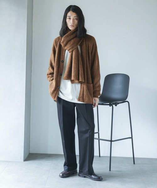 NANO universe（ナノユニバース）の「【WEB限定】モヘヤライク畦編みカーディガン（カーディガン/ボレロ・メンズ・ブラウン系その他3/ブラック/パープル系その他2/グレー・L/S/M）」の16枚目の写真