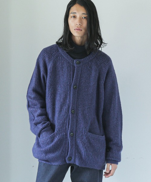 NANO universe（ナノユニバース）の「【WEB限定】モヘヤライク畦編みカーディガン（カーディガン/ボレロ・メンズ・ブラウン系その他3/ブラック/パープル系その他2/グレー・L/S/M）」の17枚目の写真