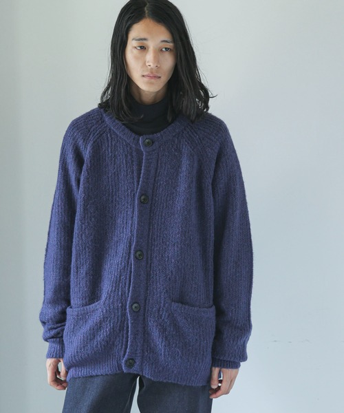 NANO universe（ナノユニバース）の「【WEB限定】モヘヤライク畦編みカーディガン（カーディガン/ボレロ・メンズ・ブラウン系その他3/ブラック/パープル系その他2/グレー・L/S/M）」の18枚目の写真