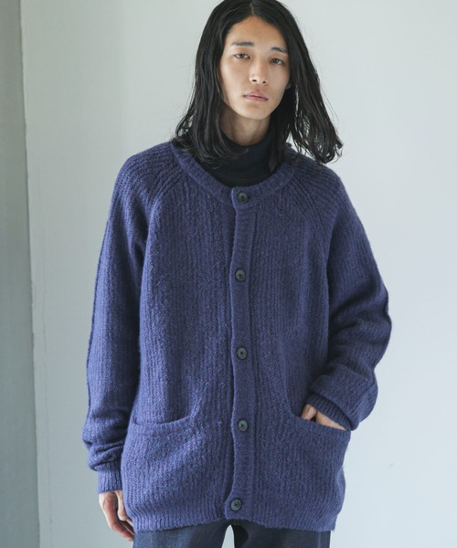 NANO universe（ナノユニバース）の「【WEB限定】モヘヤライク畦編みカーディガン（カーディガン/ボレロ・メンズ・ブラウン系その他3/ブラック/パープル系その他2/グレー・L/S/M）」の19枚目の写真